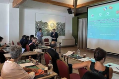 越南针灸学会常务副主席陈文清发表讲话。图自越通社