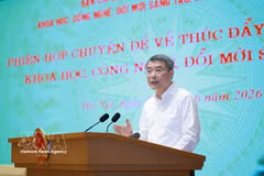 越南政府总理黎明兴发表讲话。图自越通社