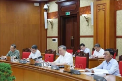 越共中央总书记苏林发表讲话。图自越通社