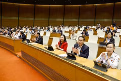 越南国会代表表决通过多项重要法律。图自越通社