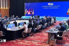 东盟经济共同体理事会会议。图自越通社