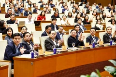 国会主席陈青敏出席会议。图自越通社