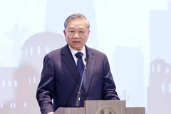 越共中央总书记苏林出席越南—保加利亚企业论坛。图自越通社