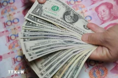 6月6日上午越南国内市场美元和人民币价格涨跌互现。图自越通社