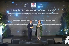 教育与培训部部长阮金山和新西兰驻越南大使卡罗琳·贝雷斯福德。图自越通社