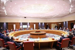 会谈场景。图自越通社