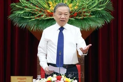 越共中央总书记苏林提出推动助学工作的四个重点方向。图自越通社
