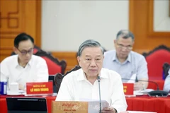 越共中央总书记苏林发表讲话。图自越通社