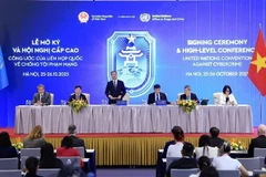 国际记者会现场。图自越通社