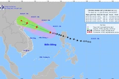 第11号台风位置和路径。图自越通社