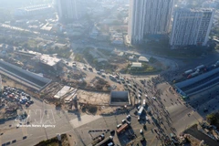 安富路口项目是主要交通干道的交汇​​点。图自越通社