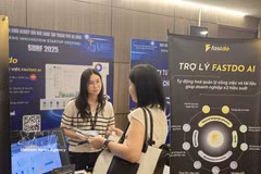 岘港市创新创业展览会现场。图自越通社