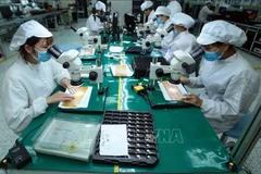 4P有限责任公司（兴安省）的电子元件生产链。图自越通社