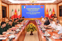 第五次越南—意大利国防政策对话在越南国防部总部举行。图自越通社