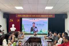 7月29日下午,越南Jin Pro Network传媒娱乐股份公司与越南合作社联盟、越南工贸部贸易促进局在河内联合召开新闻发布会。图自越通社