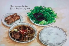 “河内古街味道速写”项目的作品。图自thanhnien.vn