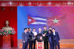 以“越古65年情谊”为主题的募捐活动启动仪式。图自越通社
