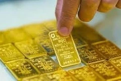 10月29日上午越南国内每两金条卖出价挂牌在1.469亿越盾。图自互联网