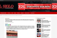 智利共产党机关报《世纪报》（El Siglo）9月3日刊登长文，详细介绍在河内巴亭广场举行的国庆庆典、阅兵和群众游行盛况。屏幕截图