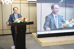 内务部副部长武战胜发表讲话。图自越南之声