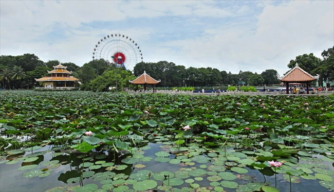 水榭湖。（图片来源：越通社《越南画报》）