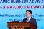 国家主席梁强发表讲话。图自越通社