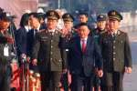 陈锦绣同志出席党的十四大安保方案演练出征仪式