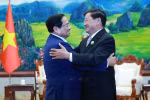 范明政总理会见老挝人民革命党中央总书记、国家主席通伦