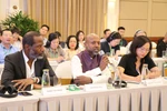 外国专家发表讲话。图自越通社