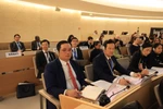 越南代表出席联合国人权理事会第58届会议。图自越通社