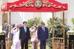 埃及总统塞西为越南国家主席梁强举行隆重的欢迎仪式