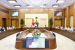 越南国会常务委员会某会议场景。图自越通社
