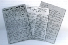1945年9月15日，由胡志明主席亲自命名的“越南通讯社”正式并以越、英、法三种语言，对外播发《独立宣言》全文及越南民主共和国临时政府成员名单。这个神圣而庄严的历史时刻，成为越南通讯社的传统日。图自 越通社