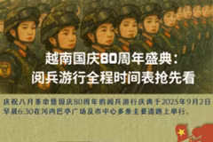 越南国庆80周年盛典：阅兵游行全程时间表抢先看