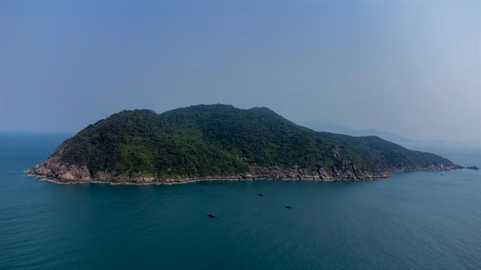 从上方俯瞰山茶岛（岘港市）的全景。图自越通社