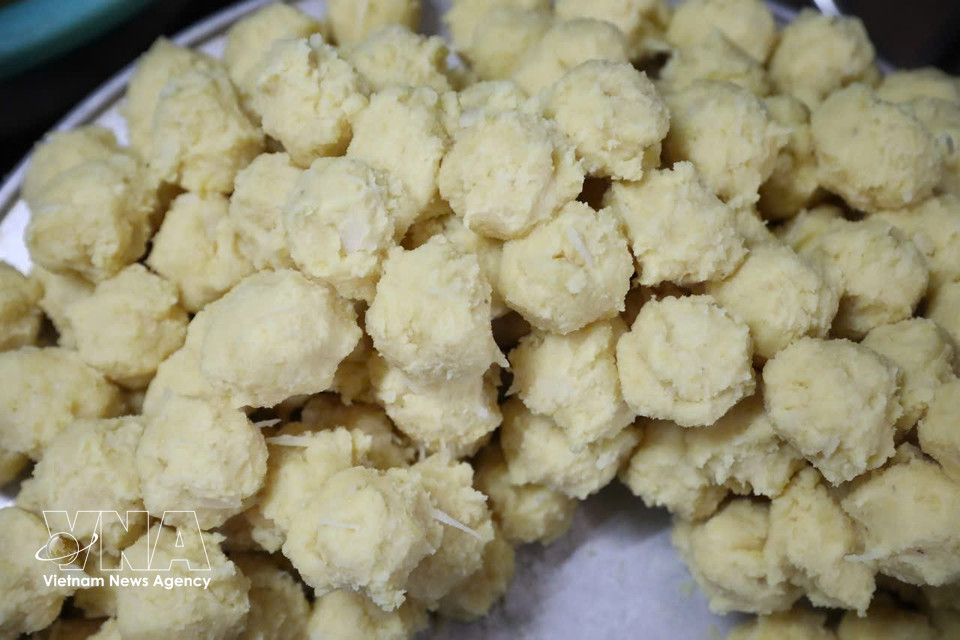 夫妻饼的馅料。图自越通社