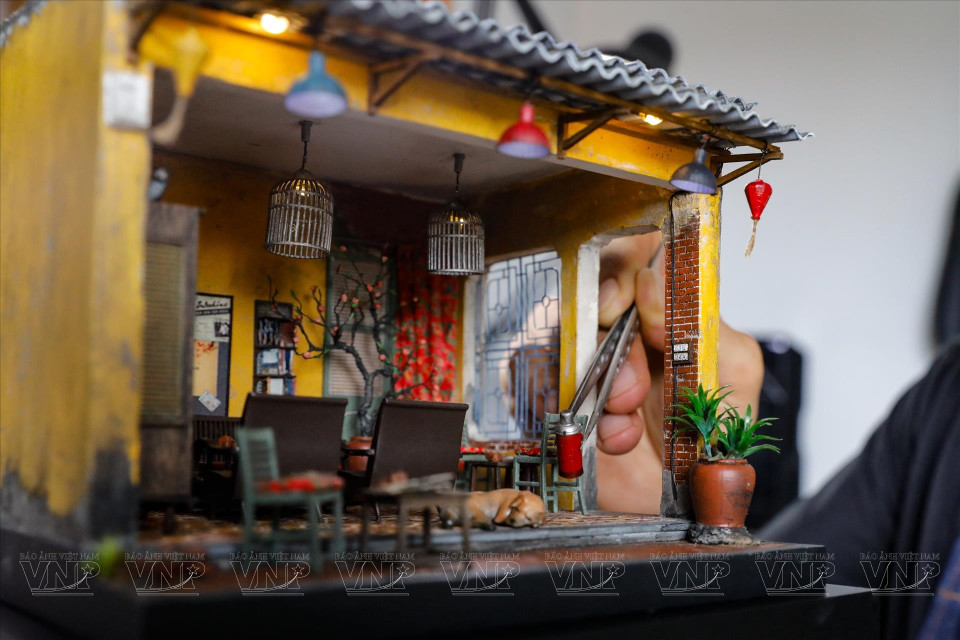 河内古街区民居的微缩模型。图自越通社