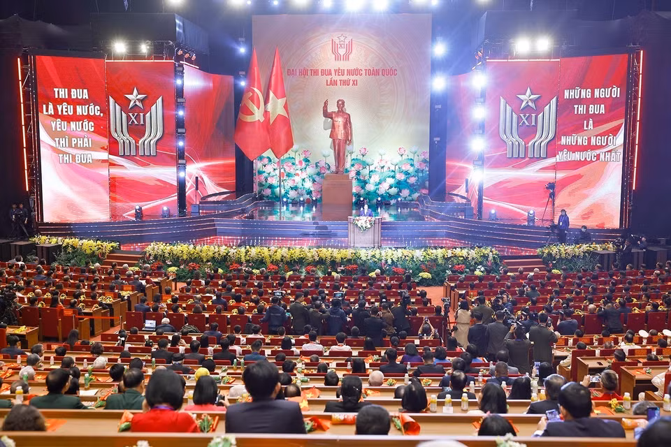 第十一届全国爱国竞赛大会全景。图自越通社