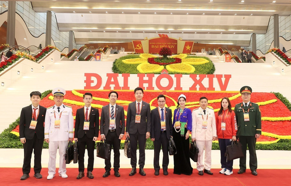 各位代表合影留念。图自越通社