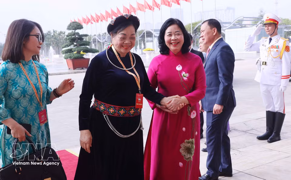 与会代表出席越南祖国阵线第十一次全国代表大会开幕式。图自越通社