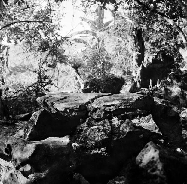 列宁溪旁的岩石桌，胡志明主席经常坐在这里工作。图自越通社