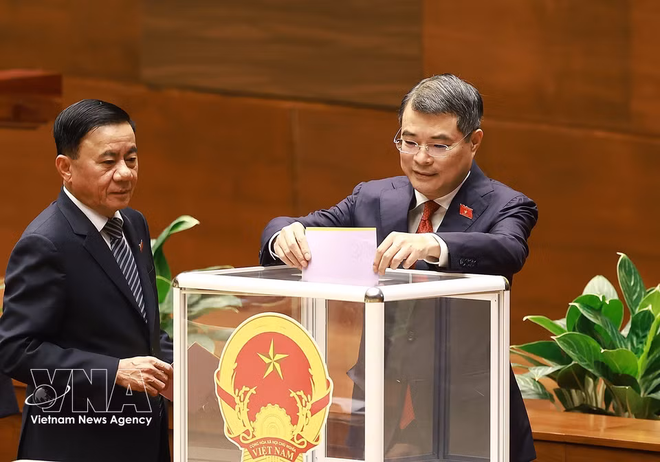 国会代表投票选举。图自越通社