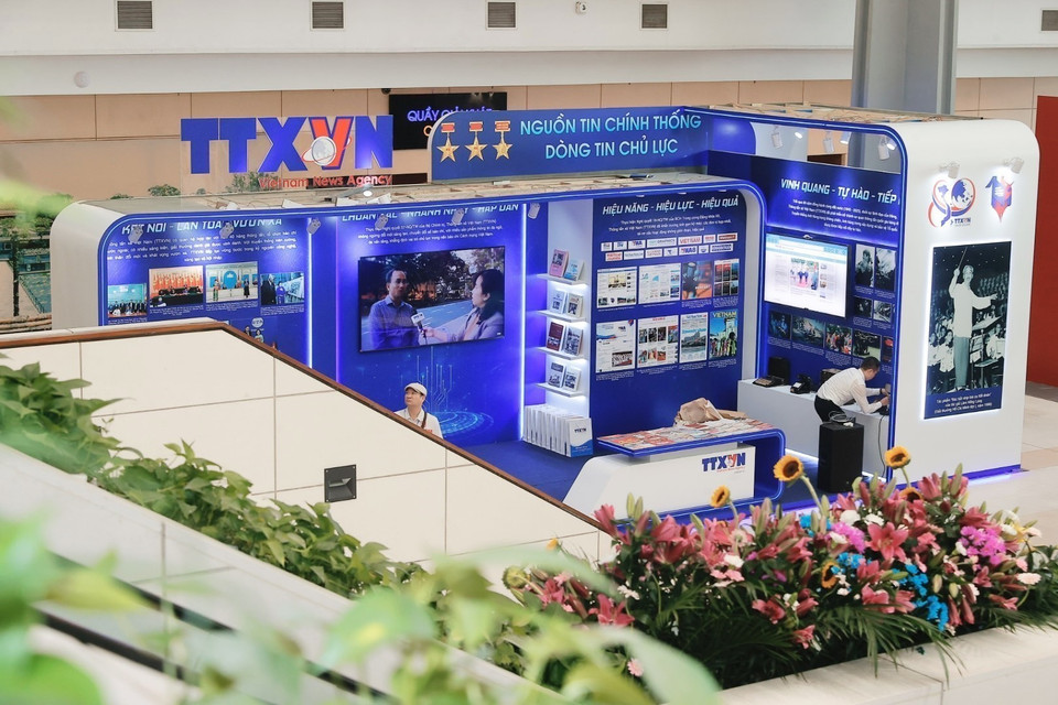 越南通讯社展位。图自越通社