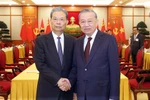越共中央总书记苏林会见中国全国人大常委会委员长赵乐际