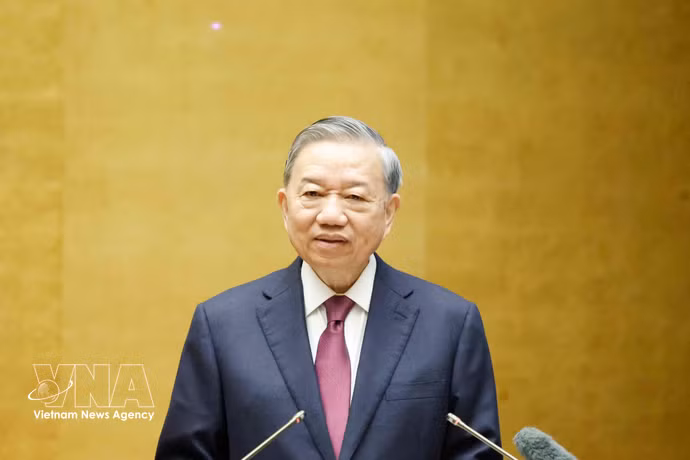 越共中央总书记、国家主席苏林出席会议并发表指导性讲话。图自越通社