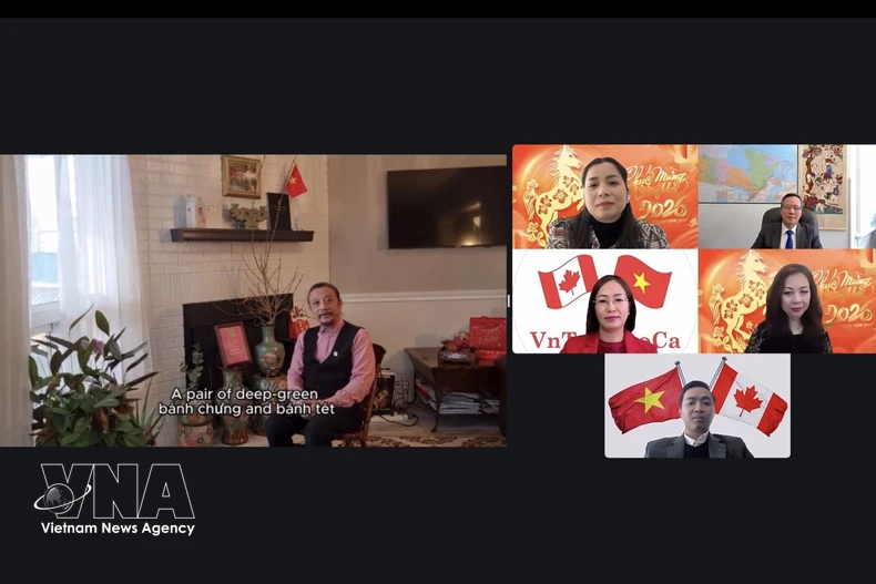加拿大与越南协会同越南驻加拿大商务处联合举办线上迎春活动，并推出“在加拿大越南商品专栏”。图自越通社