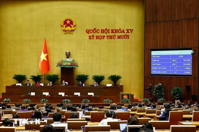 国会以442名代表中的433票赞成通过了《数字化转型法》。图自越通社