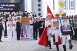 原越南国家主席陈德良追悼会隆重举行。图自越通社