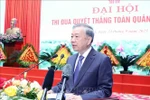 苏林总书记发言。图自越通社