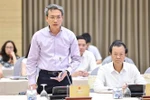 越南公安部办公厅主任、公安部发言人阮国瓒发言。图自越通社